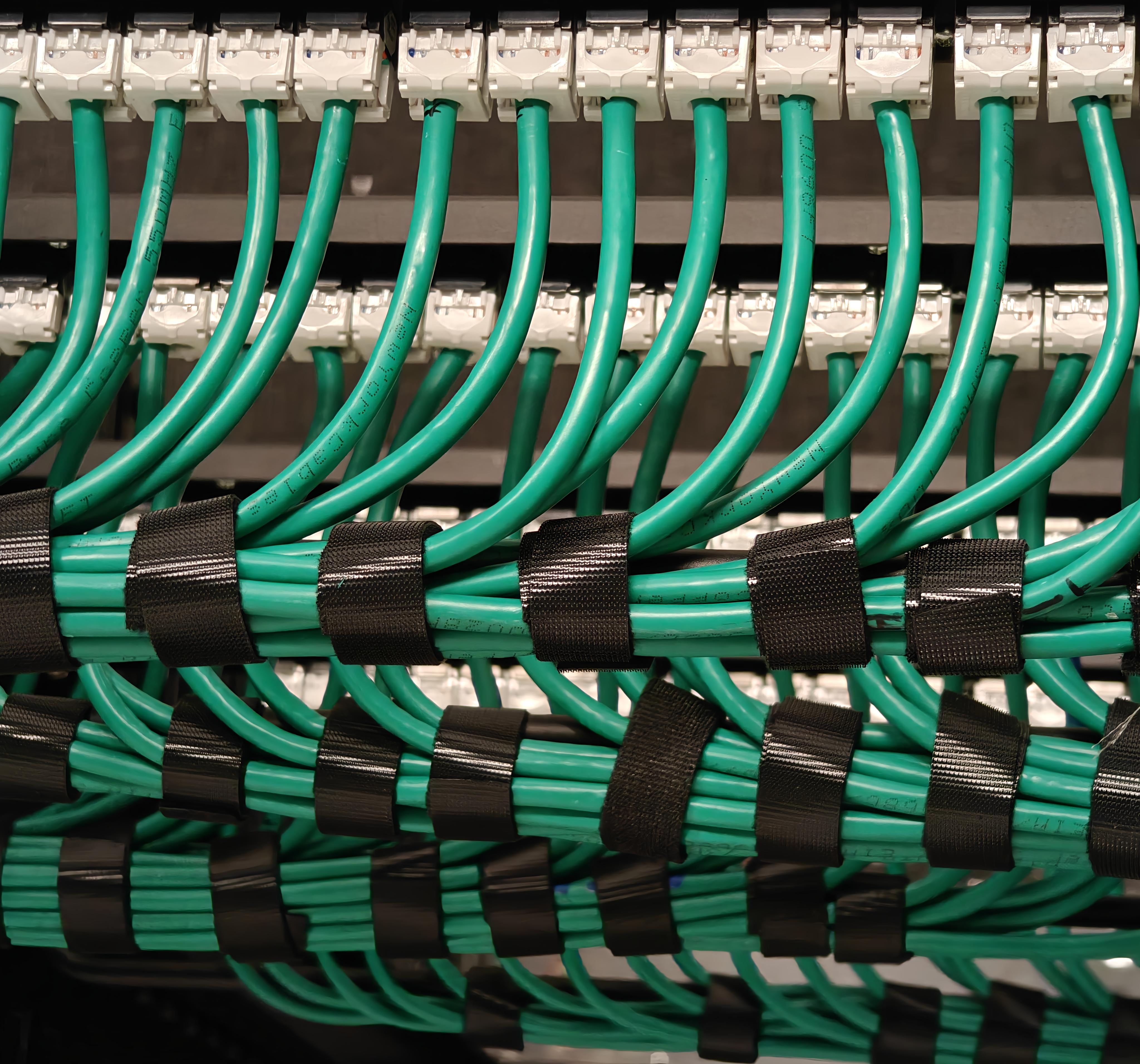 Labeled, color-coded cable management